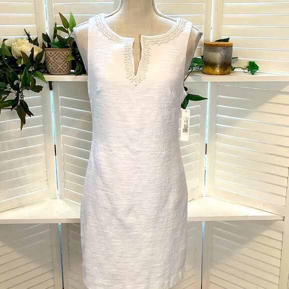 TRINA TURK NEW SEAL BEACH WHITE DRESS SIZE 6 - Picture 2 of 9